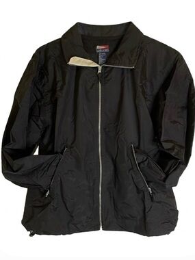 SANDSPOINT Hooded Windbreaker Jacket, Men’s Medium, Black